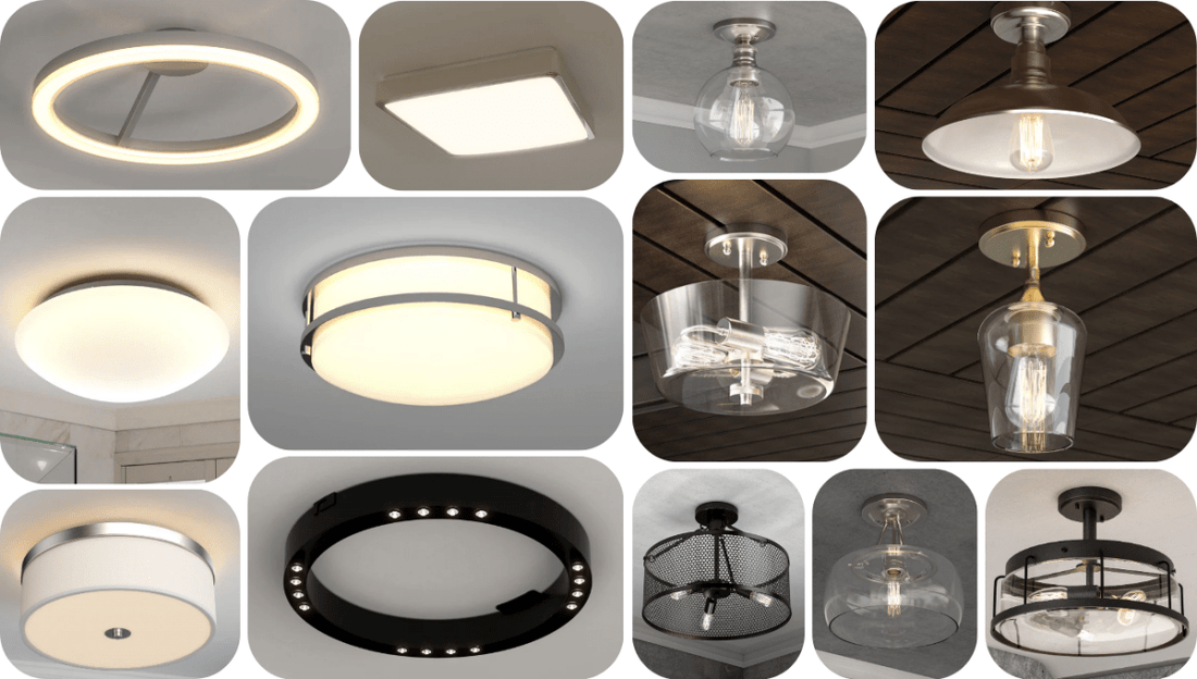 Which Ceiling Light Size Is Better: Semi-Flush Mount Or Flush Mount? - LEDMyPlace