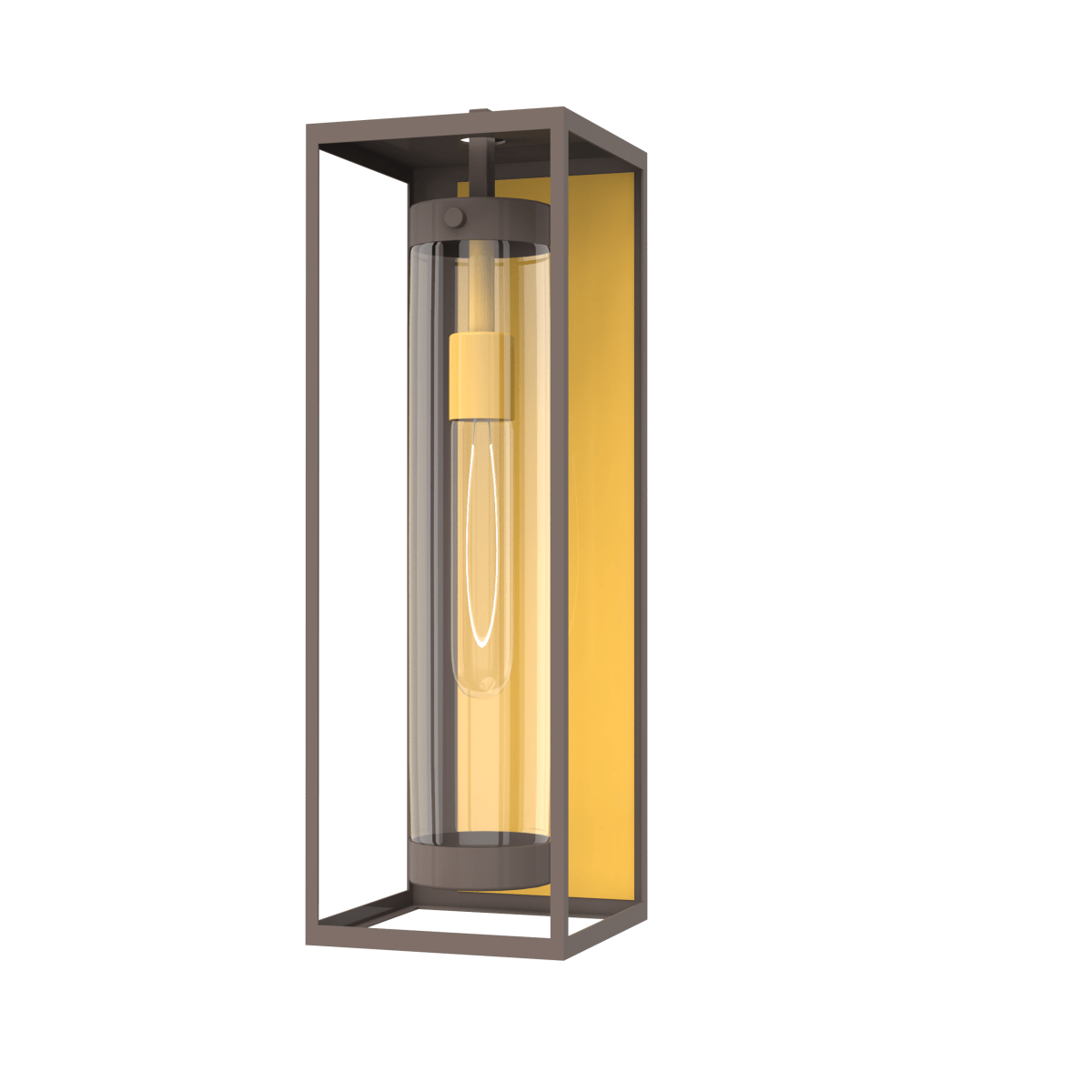 1 - Light, 21 - Inch Bronze Outdoor Rectangular Wall Light, E26 Socket 1X60W, Clear Glass, 21" H x 7" W, Extends 6" from the wall - LEDMyPlace