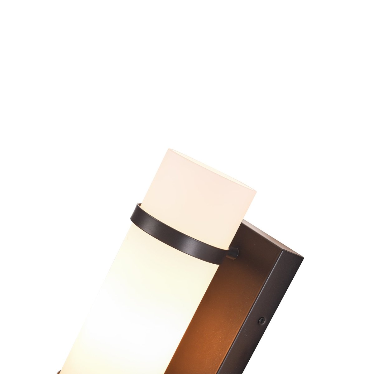 1 - Light, Oil Rubbed Bronze/Satin Nickel Finish Wall Sconce with White Glass shade, Wall Mounted Lamps for Home Hotel Corridor Restaurant - LEDMyPlace
