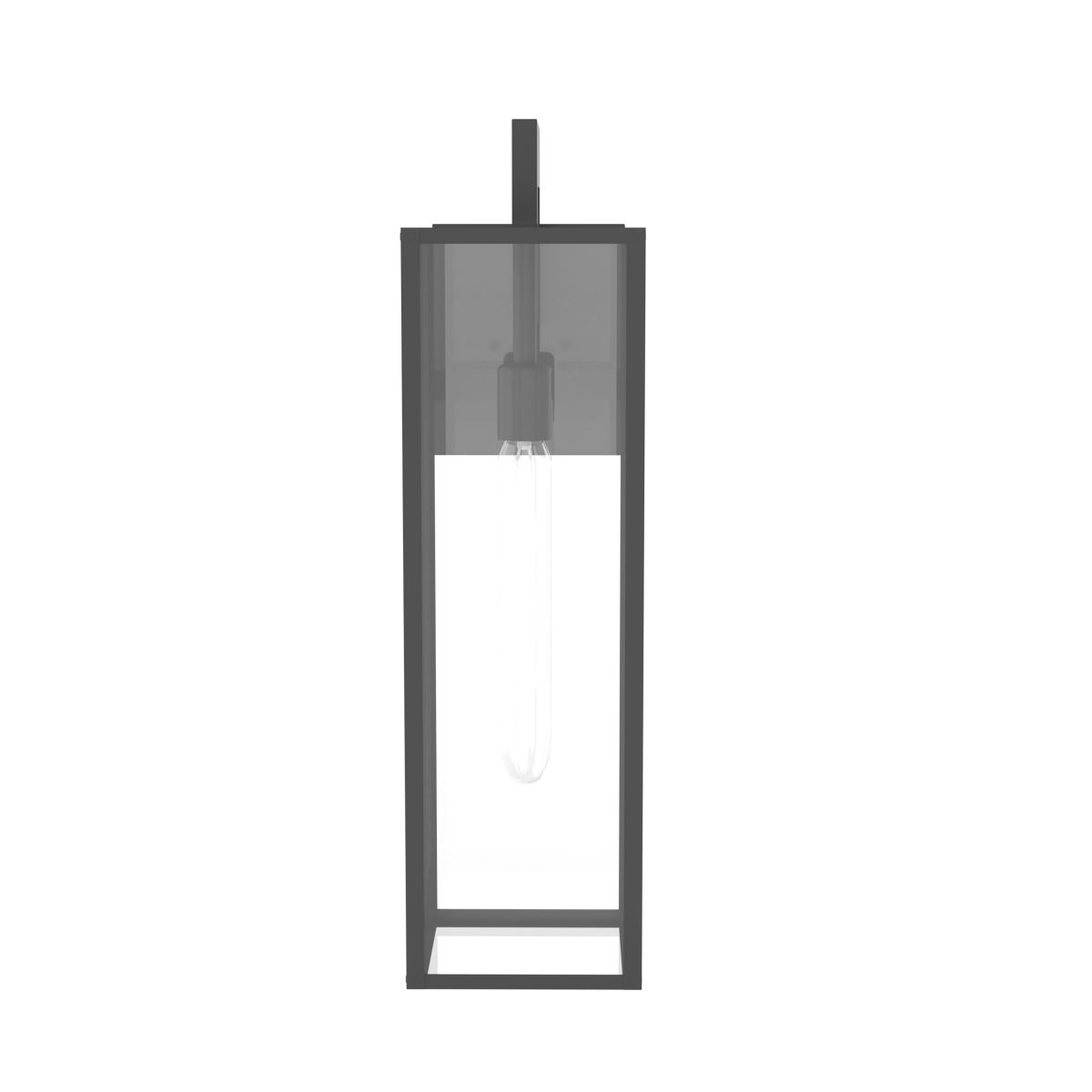 1 - Light, Outdoor Wall Light, E26 Socket 1X60W, Matte Black, 25" H x 7" W. Extends 10" from the wall, Clear Glass Panels - LEDMyPlace
