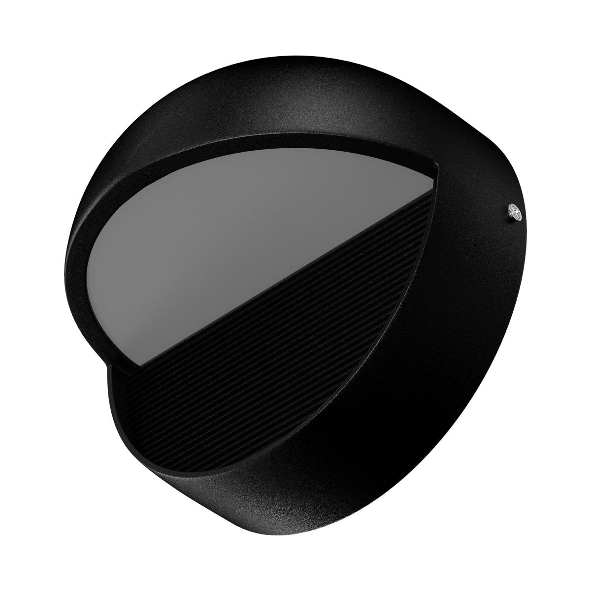 12W Decorative LED Outdoor Wall Sconce Half Round Dimmable ETL Listed Frosted Glass Shade Wet Location 3000K 5000K Deck Rail Lighting Black