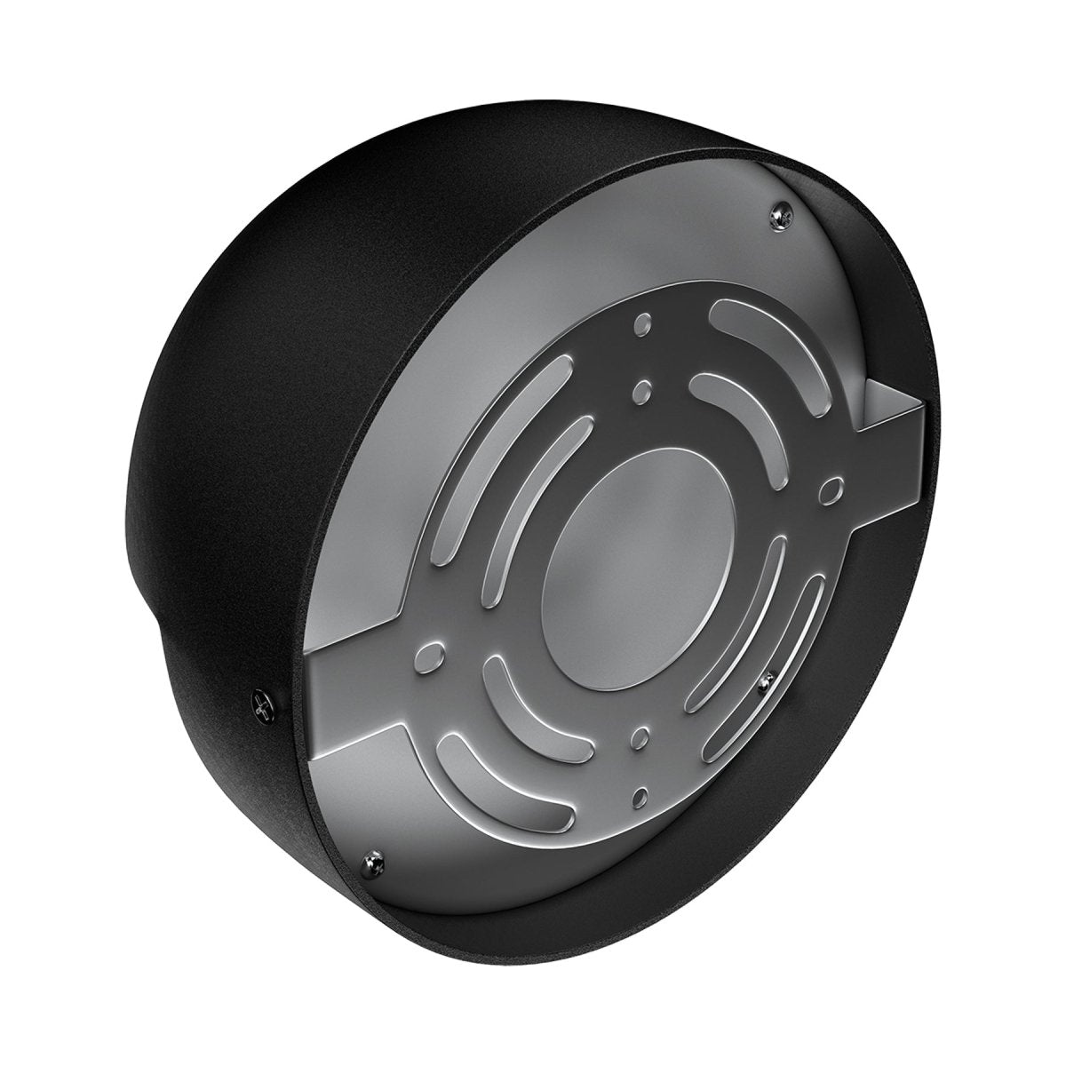 12W, Decorative LED Outdoor Wall Sconce, Half Round, Dimmable, ETL Listed, Frosted Glass Shade, Wet Location, 3000K/5000K, Deck Rail Lighting, Black - LEDMyPlace