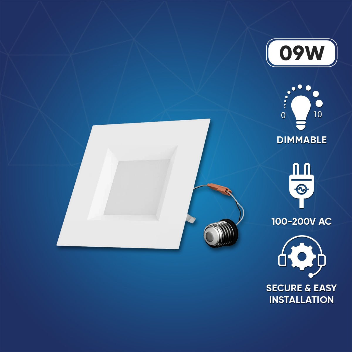Square recessed led downlights cheap