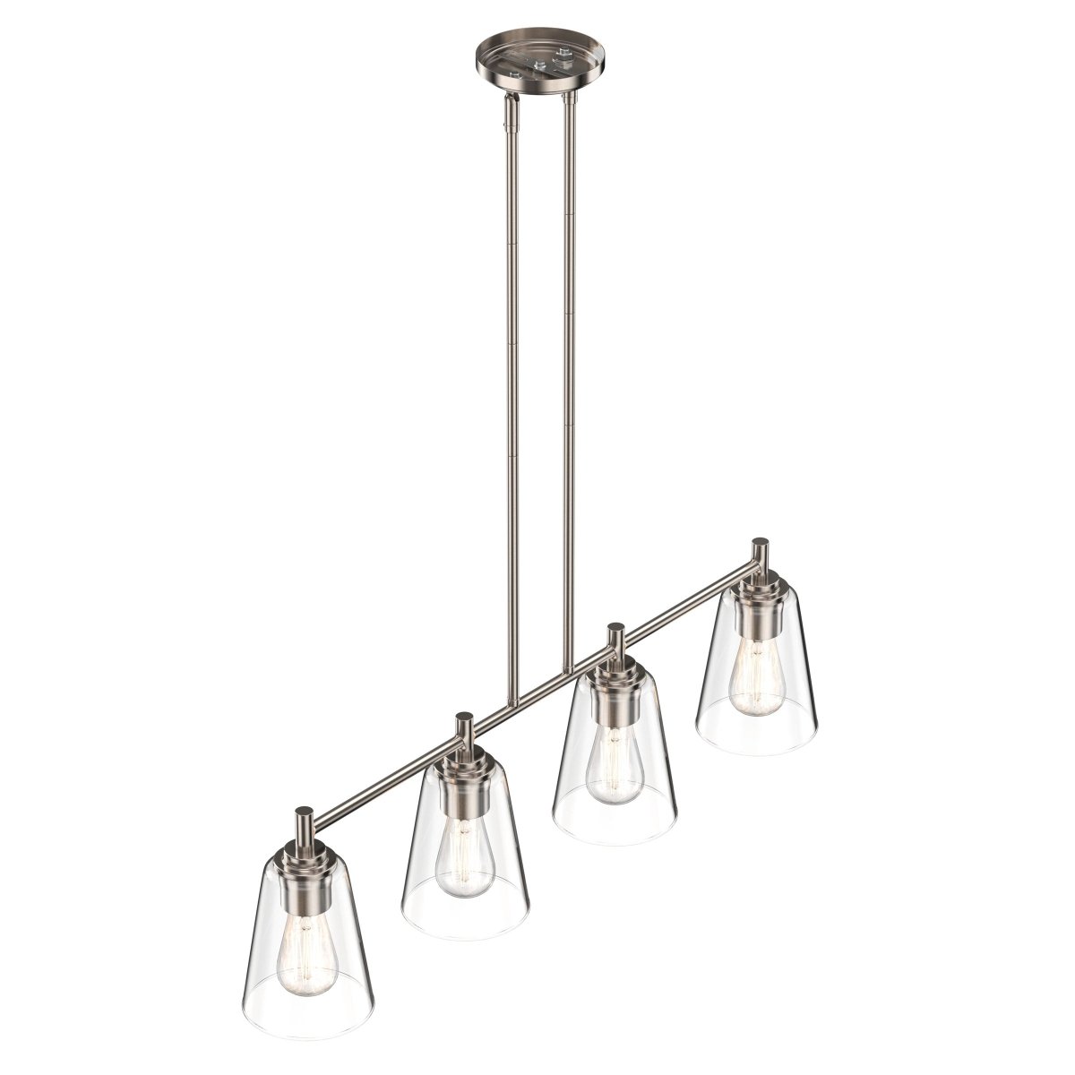 GRUENLICH Pendant Light – Bronze, Clear Glass | Adjustable Hanging Fixture For Kitchen, Dining, Bedroom