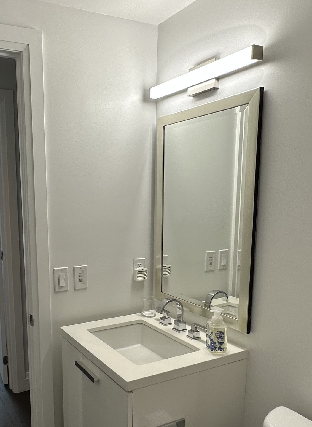 Bathroom Light Fixtures, Wall Mount, 24 inch/36 inch/48 inch, ETL Listed, Dimmable, Waterproof Vanity Lighting, Rectangle Shape