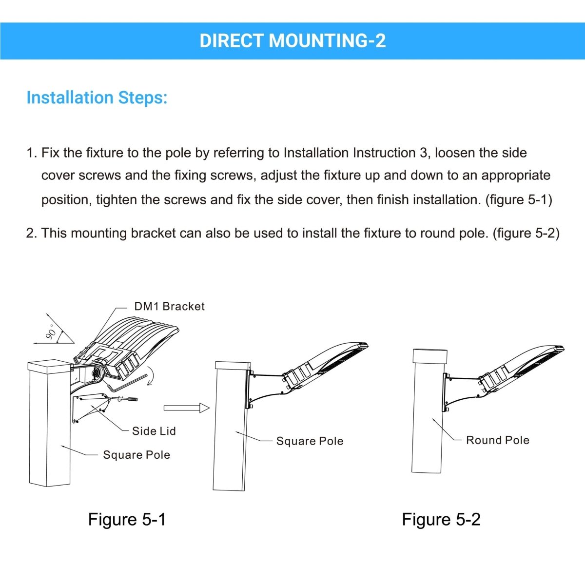450W LED Pole Light with Dusk to Dawn Photocell, 5700K, High Voltage AC277 - 480V, Universal Mount Bronze, With 20KV Surge Protector, IP65 Waterproof, LED Parking Lot Lights - Outdoor Commercial Area Street Lighting, Gen14 - LEDMyPlace