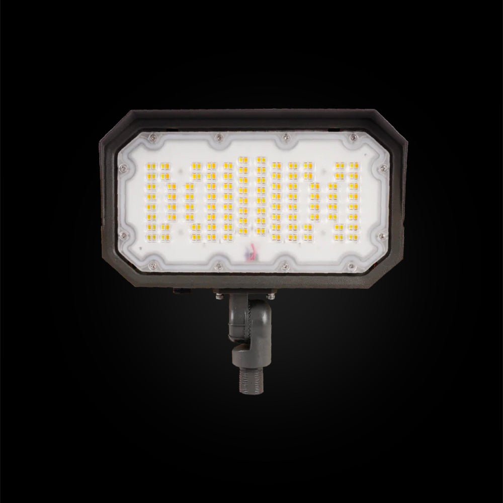 50W/40W/30W Watt Adjustable LED Flood Light Outdoor 4000K/5000K/5700K CCT Changeable, Knuckle Mount, UL & DLC 5.1 Premium, Bronze, IP65, For Gardens, Court, Lawn, Patio as well as LED Security Light - LEDMyPlace