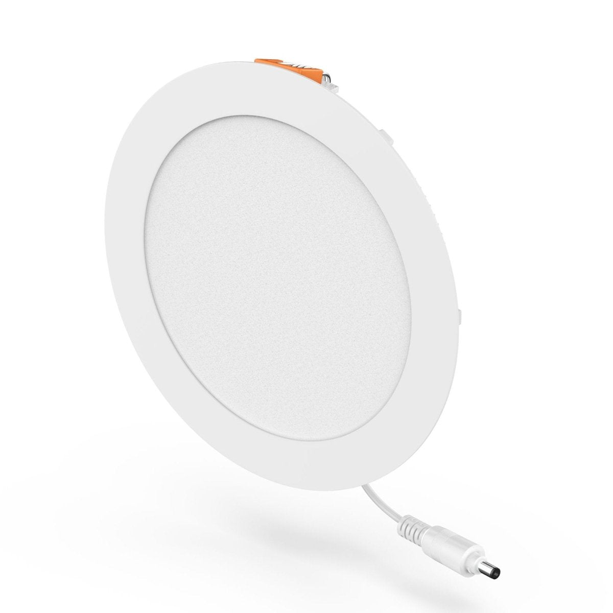 6" 12W LED Slim Panel Recessed Ceiling Light CCT Changeable 2700K/3000K/3500K/4000K/5000K, with Junction Box, Round - LEDMyPlace