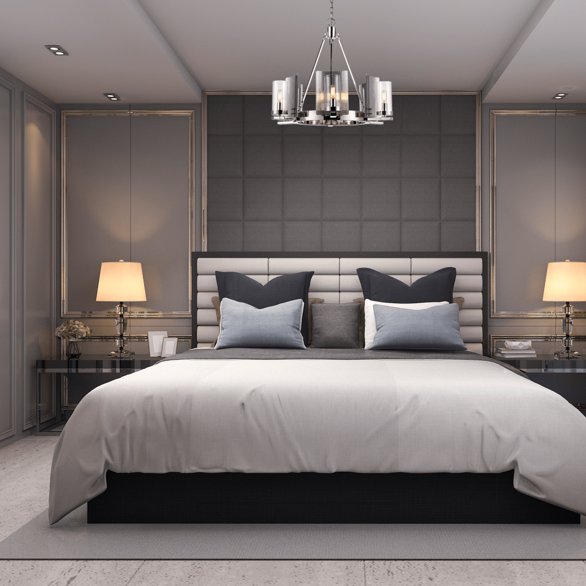 6 - Light Ring Chandelier Ceiling Light In Matte Black Finish with Clear Glass, E12 Base, Width 28" Height 22", 120V, Bulb Type B10, Socket type E12, Max wattage Per Socket 60W - LEDMyPlace