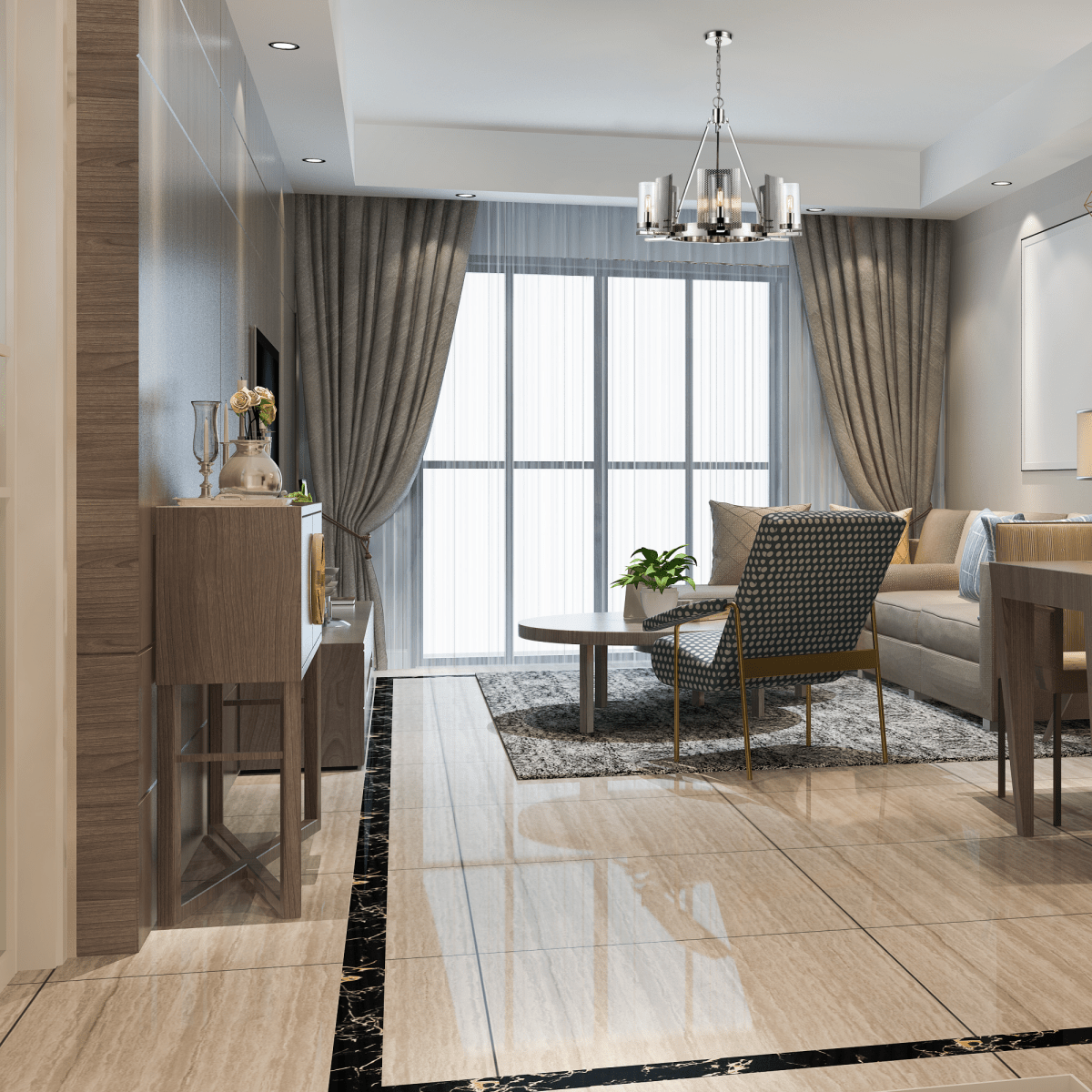 6 - Light Ring Chandelier Ceiling Light In Matte Black Finish with Clear Glass, E12 Base, Width 28" Height 22", 120V, Bulb Type B10, Socket type E12, Max wattage Per Socket 60W - LEDMyPlace