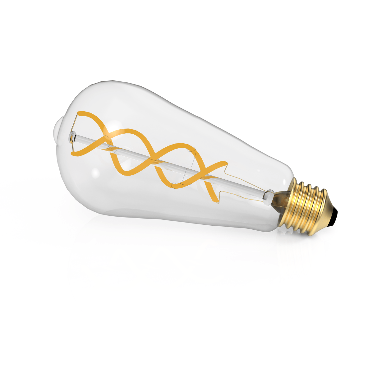 6 Watt 2-Soft Filament, ST18 Dimmable LED Clear Vintage Style Light Bulb Vintage Antique Style Light Bulb, 120V/60Hz, 2700K, 450LM, E26 - D2.28 6 Watt 2-Soft Filament, ST18 Dimmable LED Clear Vintage Style Light Bulb Vintage Antique Style Light Bulb, 120V/60Hz, 2700K, 450LM, E26 - D2.28