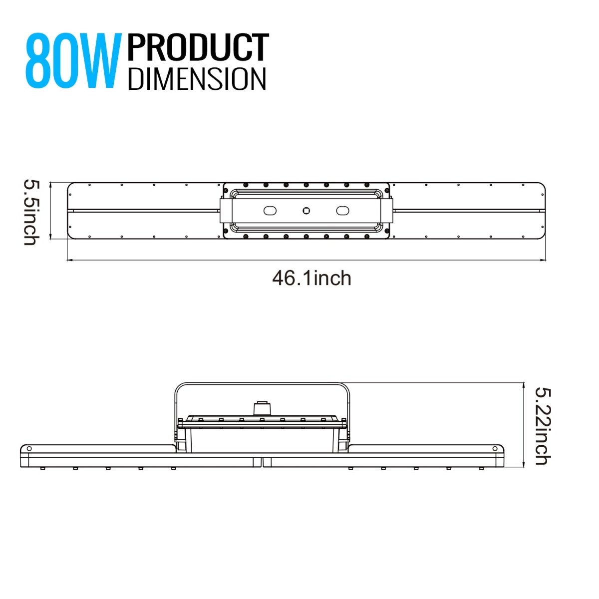 80 Watt 4FT LED Explosion Proof Linear Light, I Series, Dimmable, 5000K, 11200LM, AC100 - 277V, IP66, Hazardous Location Lighting Fixtures - LEDMyPlace