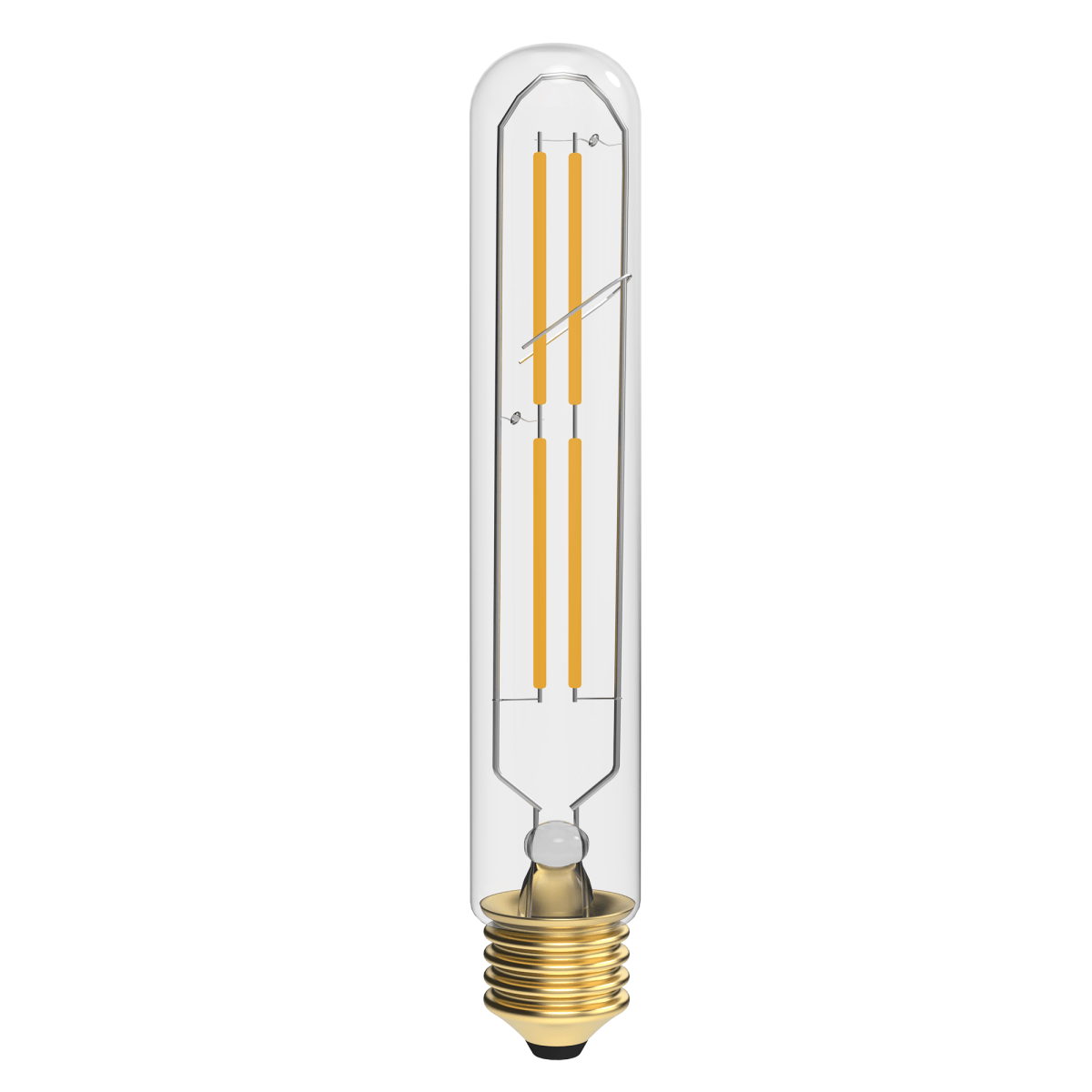 8W T10 LED Filament Bulb with E26 Base – 2700K Warm White, Dimmable - D1.26"*8.86"H - LEDMyPlace