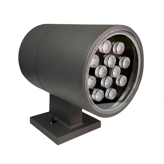 LED Outdoor Single Sided Light With Remote, RGBW, Cylinder, 36W, AC100-277V, IP65, ETL CE RoSH Approval, Outdoor Wall Lights