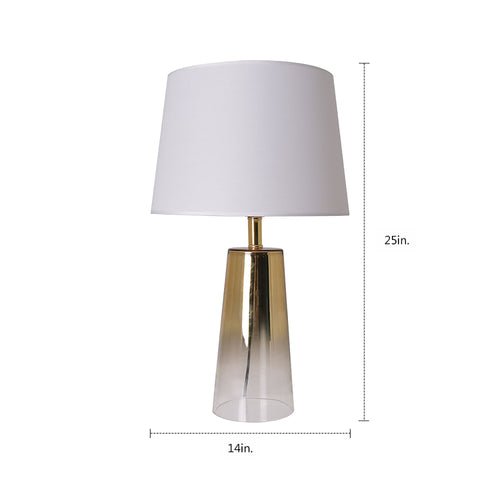 Alecrim Ombre Glass Best Table Lamp 25" - Gold Ombre/Ivory White (Set of 2) - LEDMyPlace