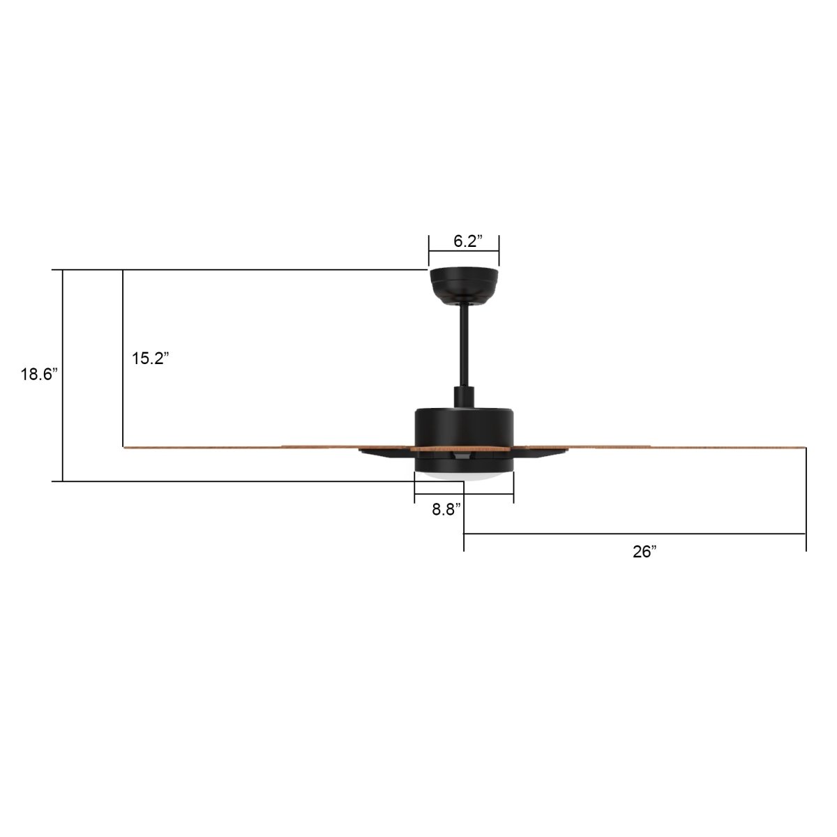 APPLETON 52 inch 5 - Blade Smart Ceiling Fan with LED Light & Remote - LEDMyPlace