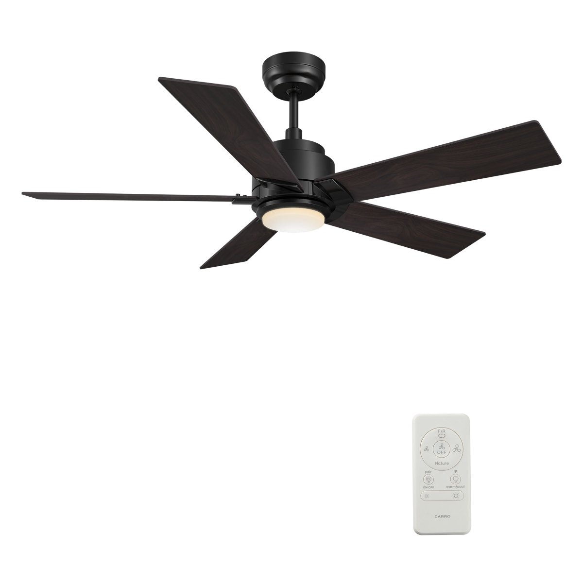 ASCENDER 48 inch 5 - Blade Smart Ceiling Fan with LED Light & Remote - LEDMyPlace