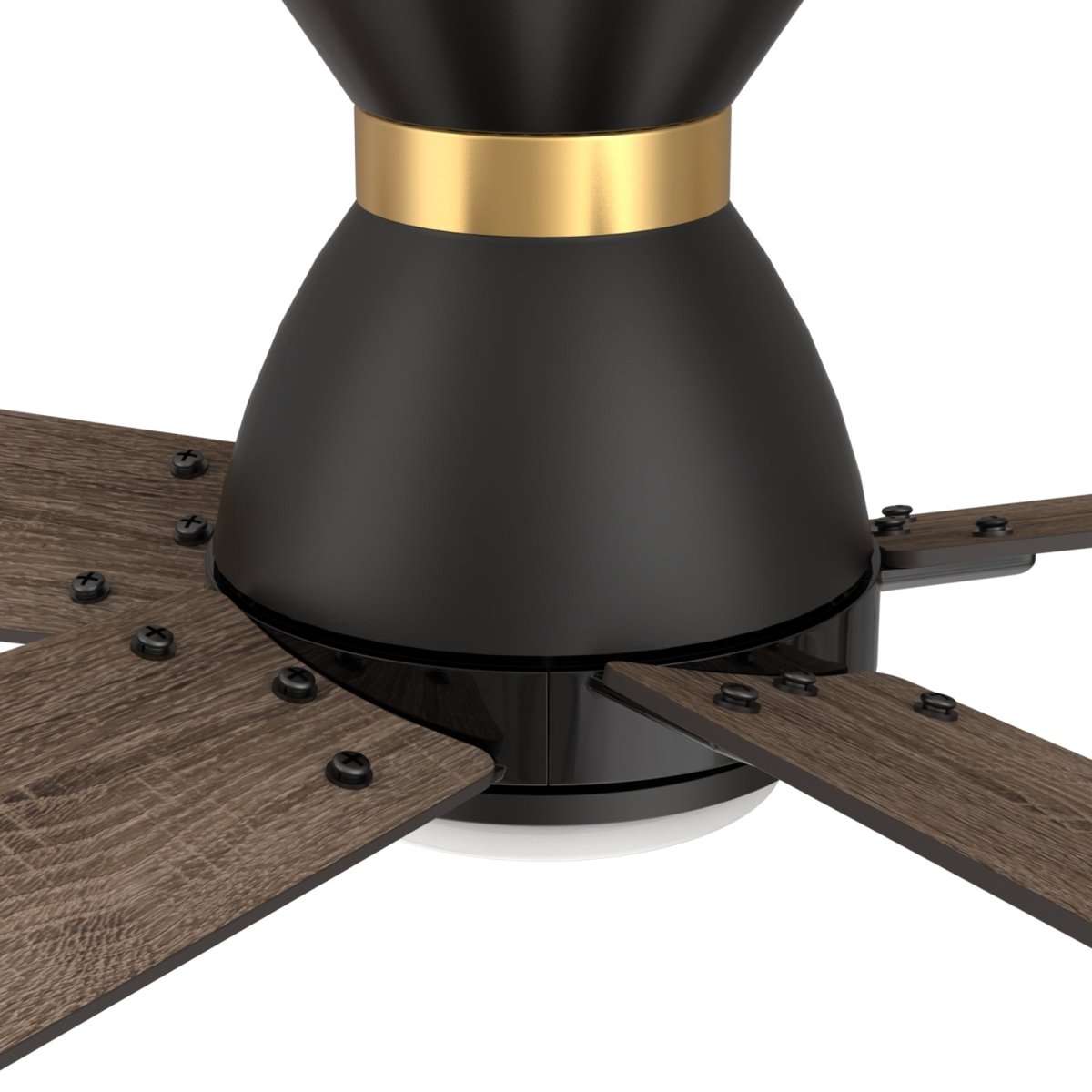 ASCENDER 52 inch 5 - Blade Flush Mount Smart Ceiling Fan with Remote & LED Light - LEDMyPlace