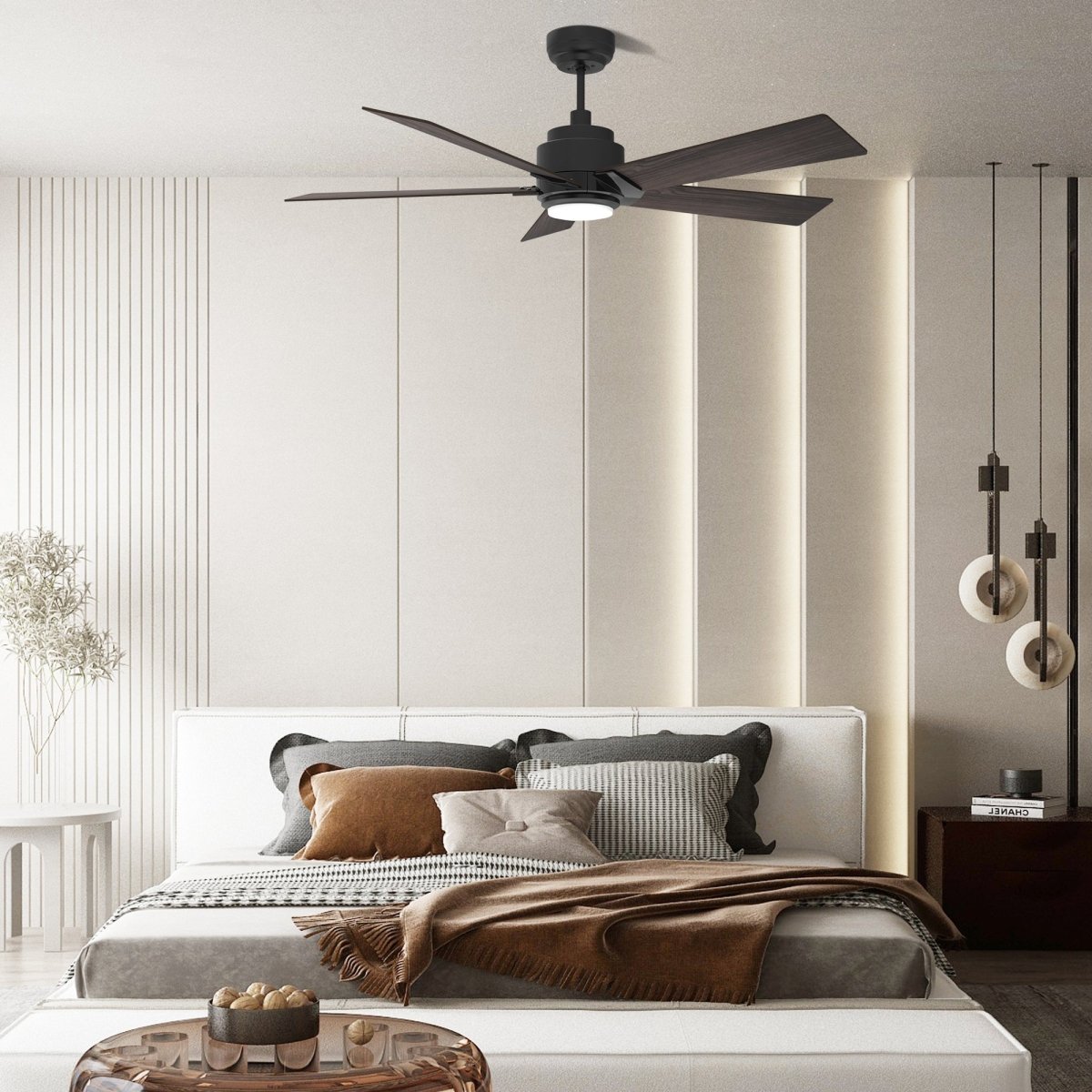 ASCENDER 52 inch 5 - Blade Smart Ceiling Fan with LED Light & Remote - LEDMyPlace