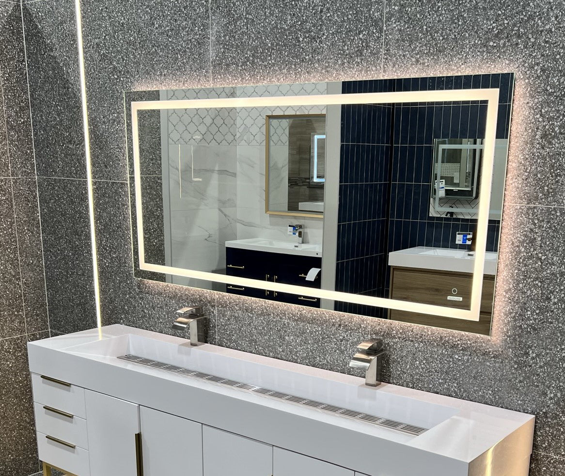 Backlit/Frontlit, Vanity Mirror with Lights, Touch Switch, Anti - Fog, Adjustable 3 - Color Temperature & Remembrance, CRI 90+, LED Mirror for Bathroom, Accord Style - LEDMyPlace