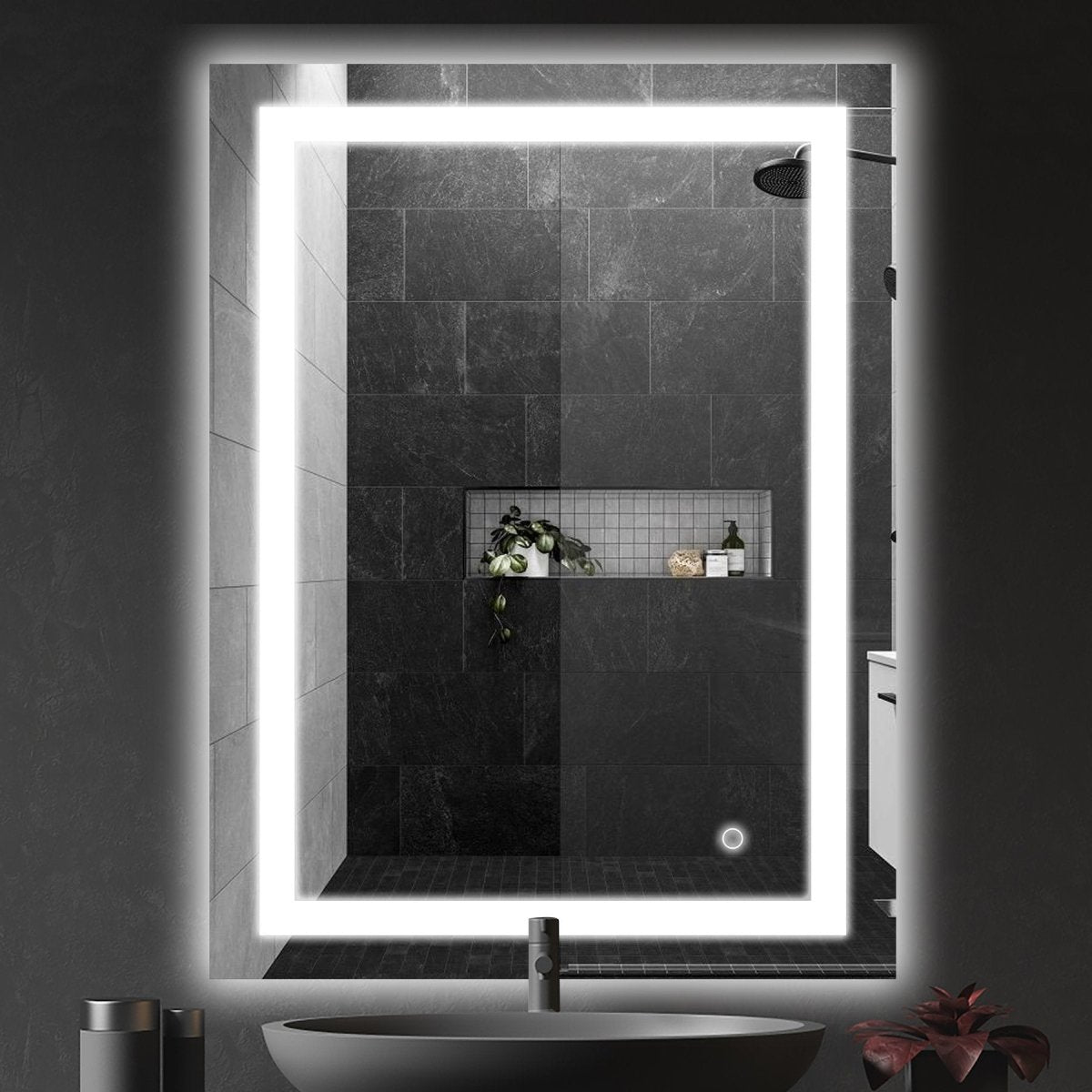 Backlit/Frontlit, Vanity Mirror with Lights, Touch Switch, Anti - Fog, Adjustable 3 - Color Temperature & Remembrance, CRI 90+, LED Mirror for Bathroom, Accord Style - LEDMyPlace