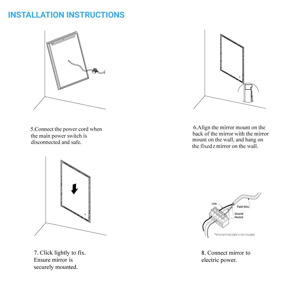 Backlit/Frontlit, Vanity Mirror with Lights, Touch Switch, Anti - Fog, Adjustable 3 - Color Temperature & Remembrance, CRI 90+, LED Mirror for Bathroom, Accord Style - LEDMyPlace