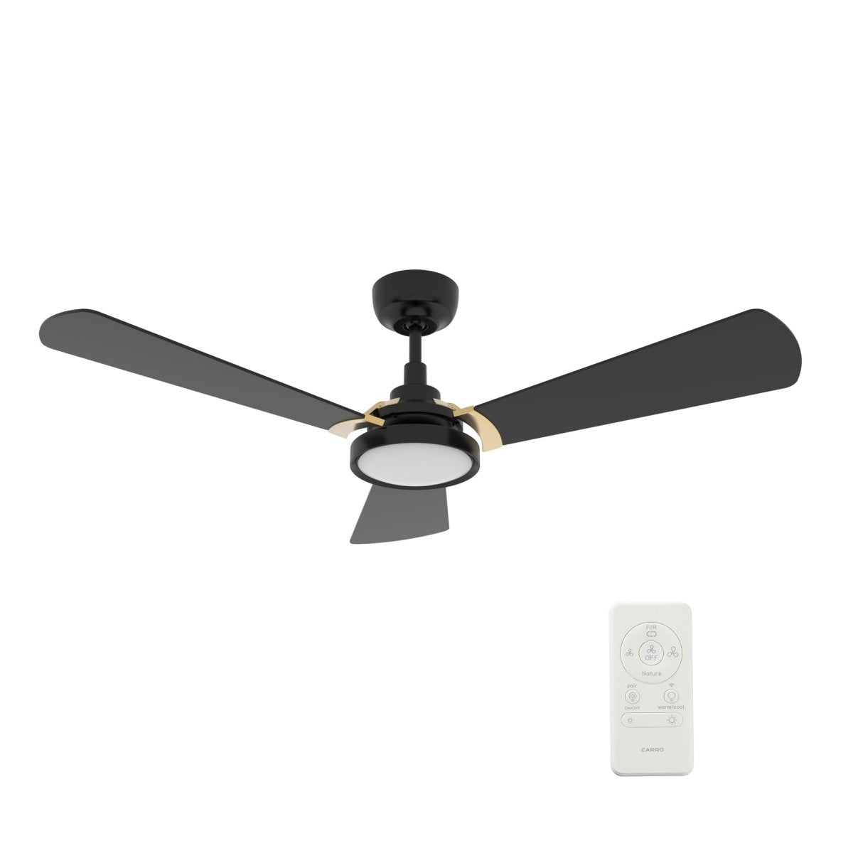 BRISA 56 inch 3 - Blade Smart Ceiling Fan with LED Light & Remote - LEDMyPlace