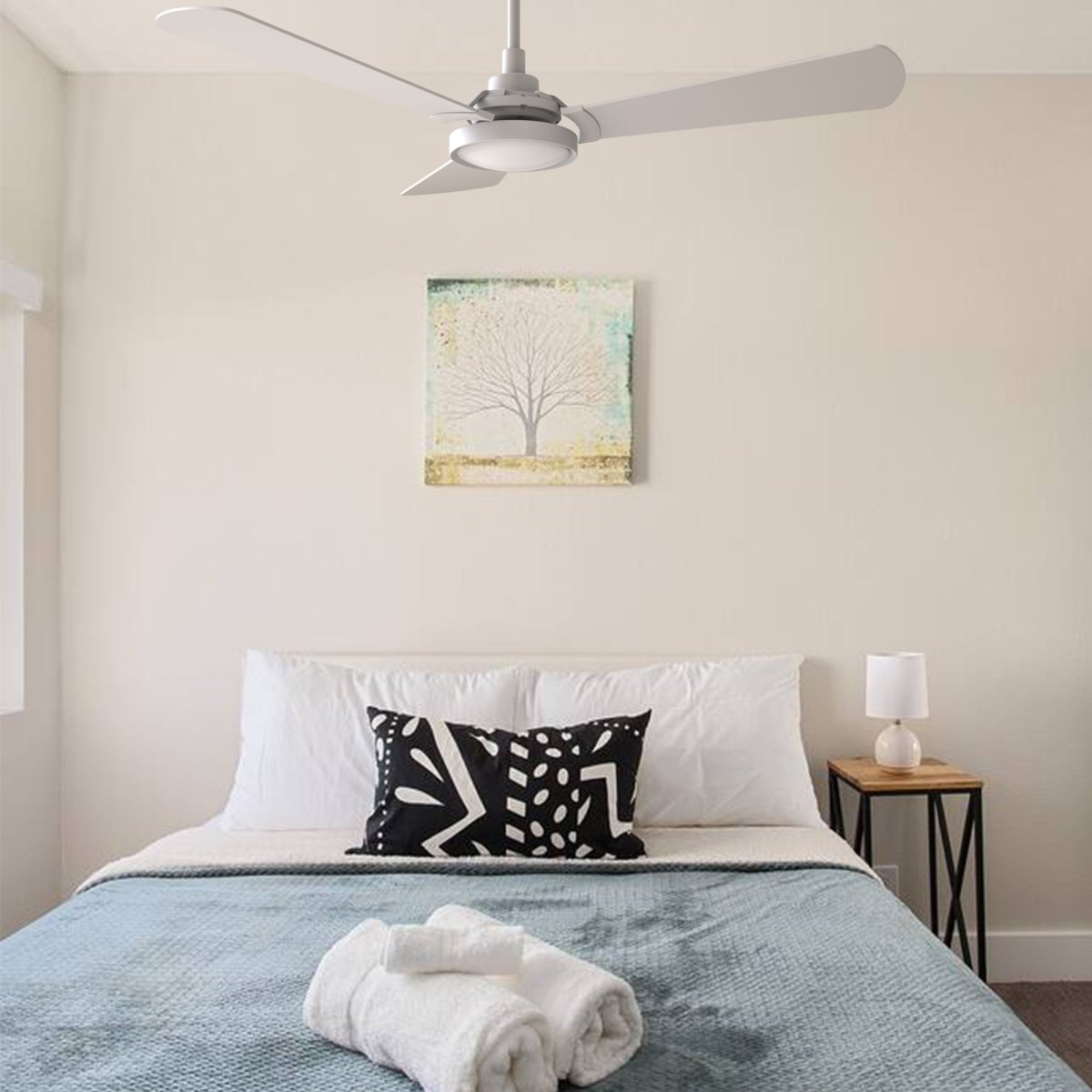 BRISA 56 inch 3 - Blade Smart Ceiling Fan with LED Light & Remote - LEDMyPlace