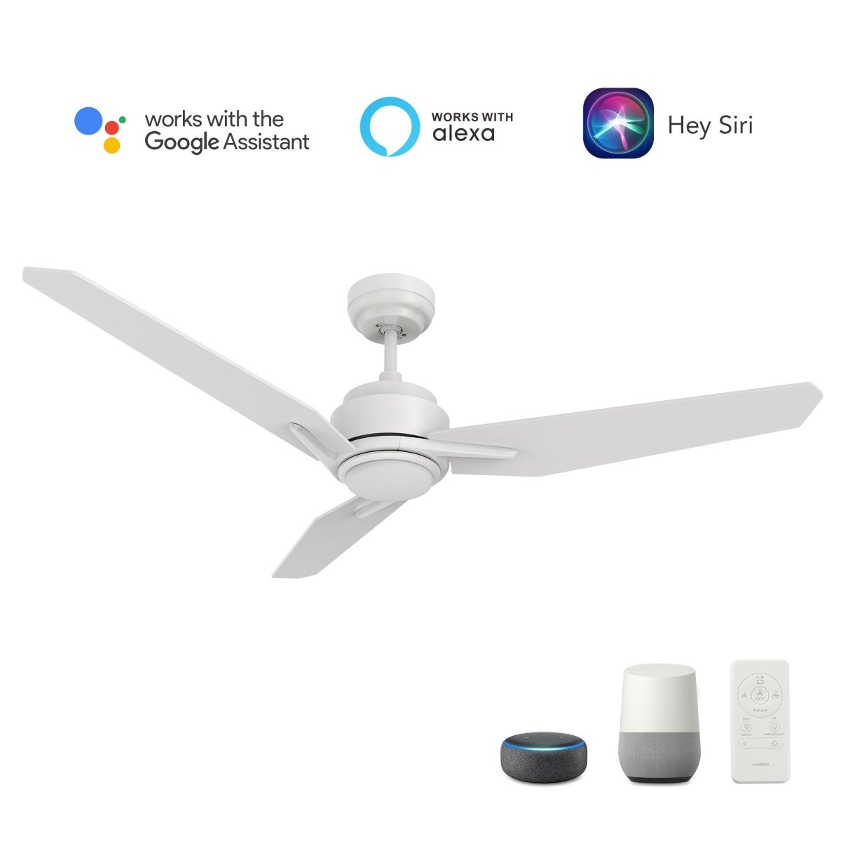 CALEN 48 inch 3 - Blade Smart Ceiling Fan with LED Light & Remote - LEDMyPlace