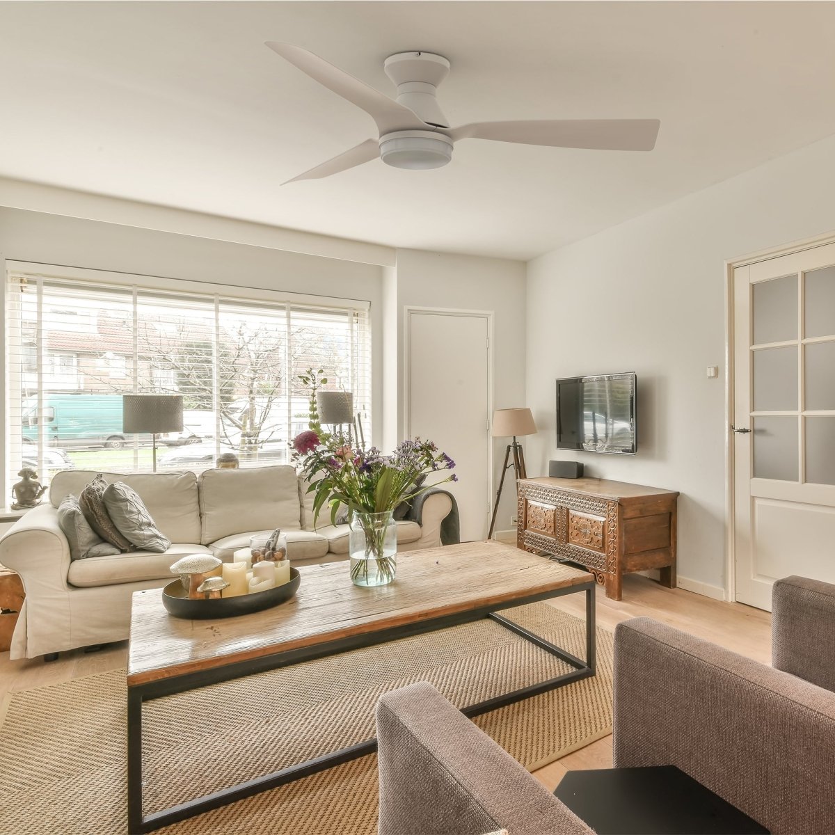 Dalby 52 inch 3 - Blade Ceiling Fan with Remote Control - LEDMyPlace
