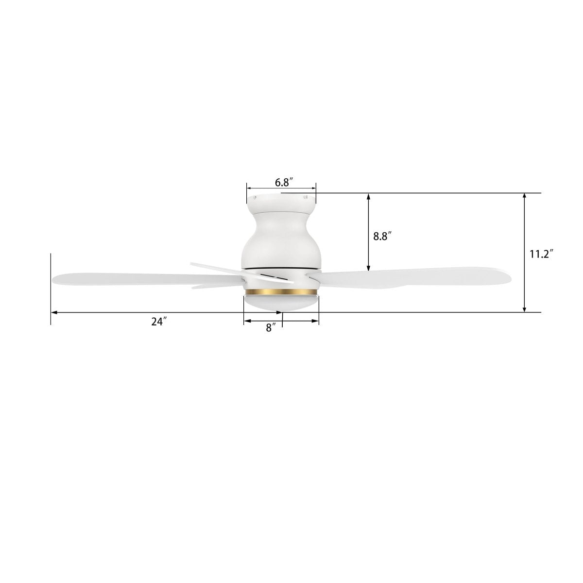 DUBOIS 48 inch 5 - Blade Flush Mount Smart Ceiling Fan with LED Light & Remote - LEDMyPlace