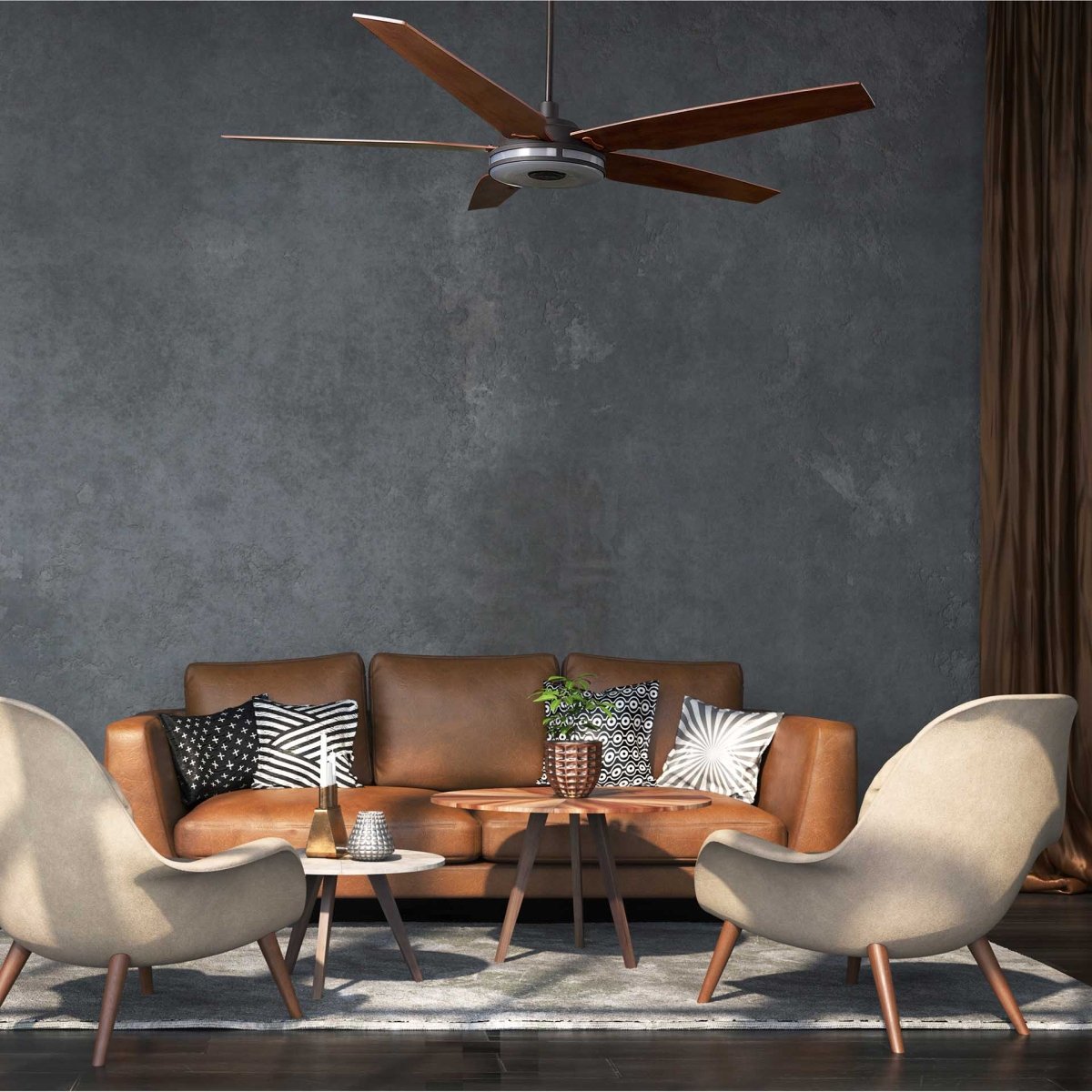 ELIRA 52 inch 5 - Blade Smart Ceiling Fan with LED Light & Remote - LEDMyPlace