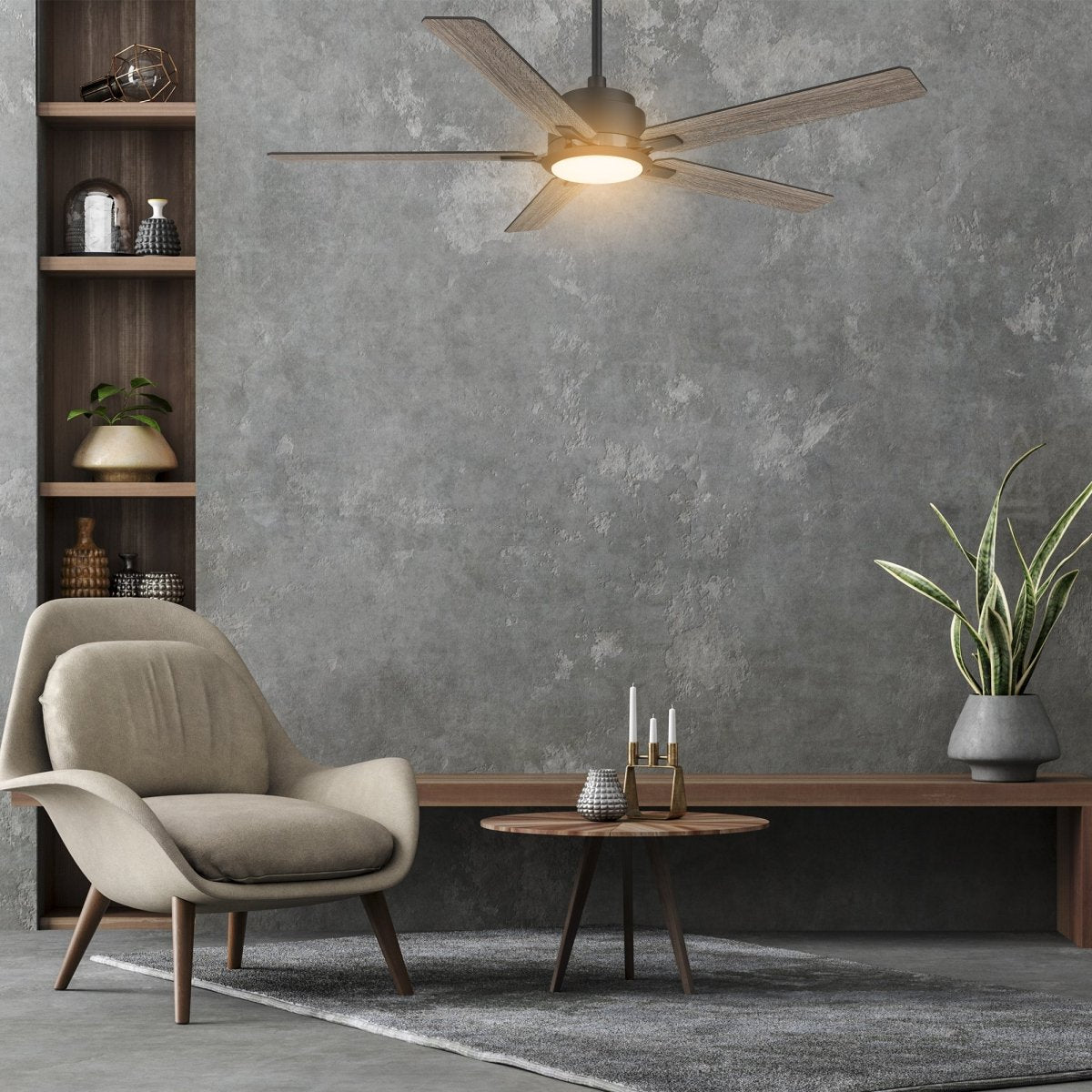 ESPEAR 60 inch 5 - Blade Smart Ceiling Fan with LED Light & Remote - LEDMyPlace