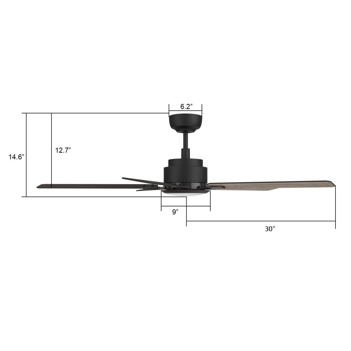 ESPEAR 60 inch 5 - Blade Smart Ceiling Fan with LED Light & Remote - LEDMyPlace