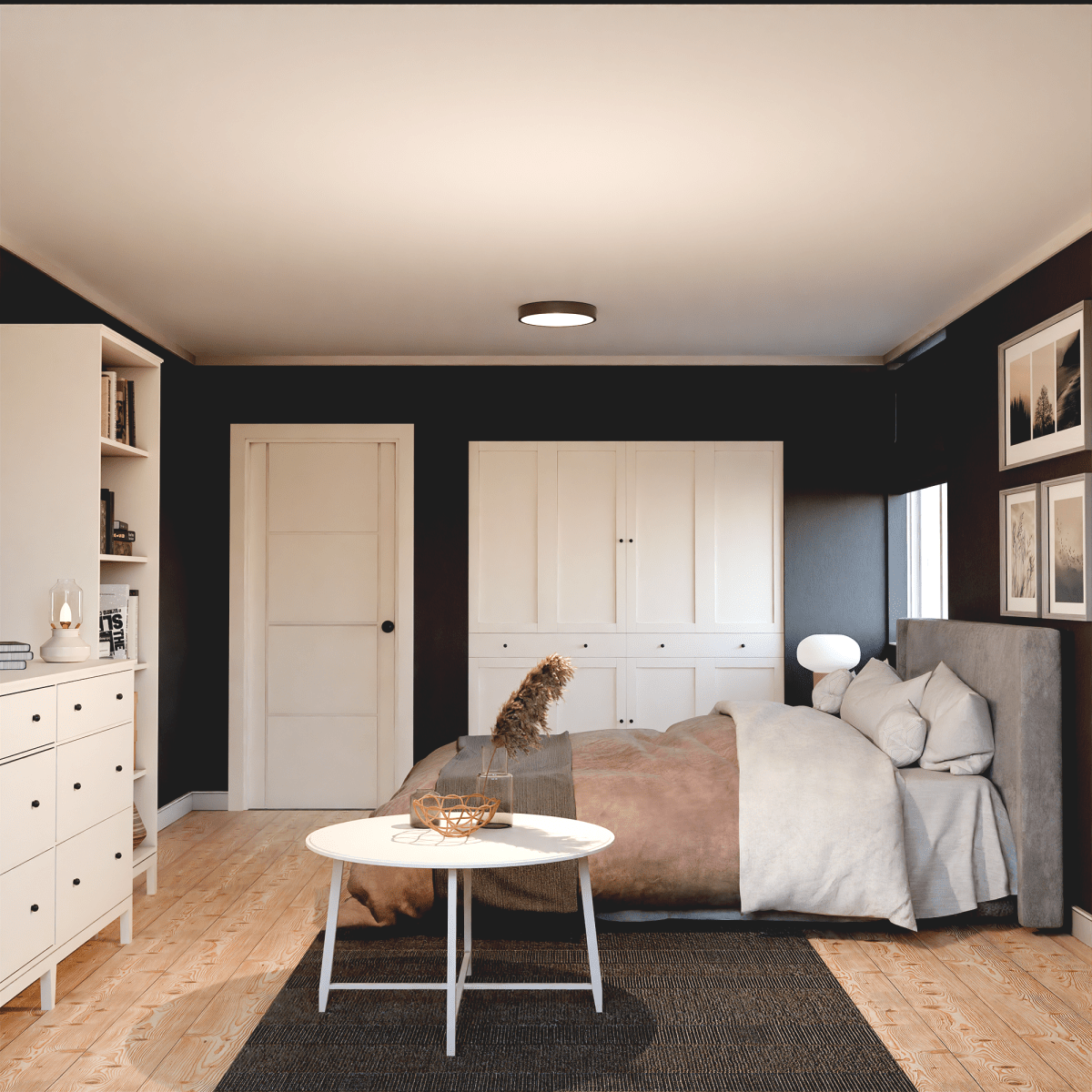 Flush Mount Ceiling Light Fixtures,18W Flat led Light for Ceiling, 3000K 1800LM Ultra Thin Round Twinkle Glossy Lamp for Bedroom Kitchen, Bathroom, Garage, Living Room, Dining Room - LEDMyPlace