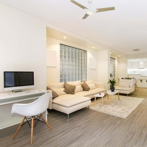 Innovator 52" Modern Wood Pattern Best Smart Ceiling Fan in White w/ LED Light & Remote (3 - Blade) Works w/ Alexa/Google Home/Siri - LEDMyPlace