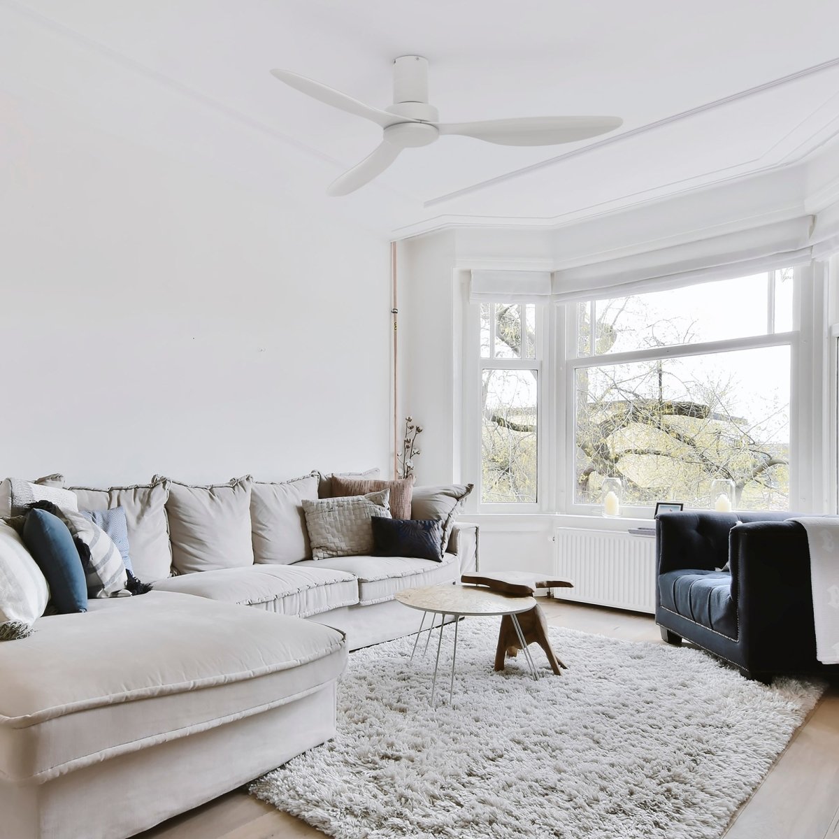 Isola 52 inch 3 - Blade No Light Ceiling Fan with Remote - LEDMyPlace