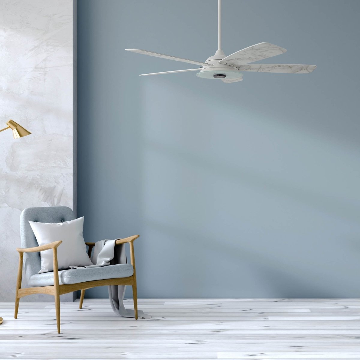 JOURNEY 52 inch 5 - Blade Smart Ceiling Fan with Remote &Remote LED Light - LEDMyPlace
