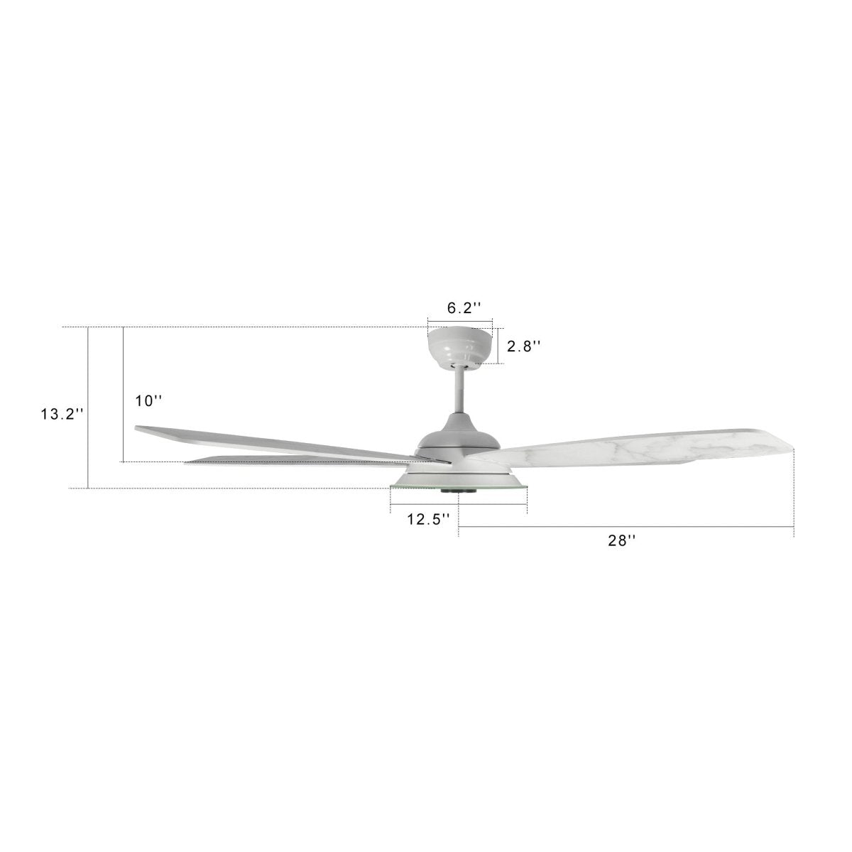 JOURNEY 56 inch 5 - Blade Smart Ceiling Fan with Remote and LED Light - LEDMyPlace