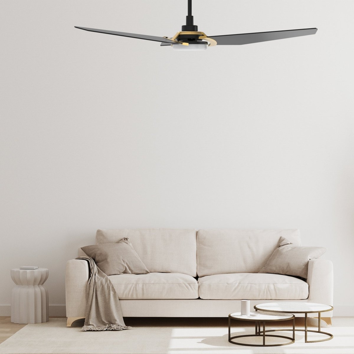KAJ 52 inch 3 - Blade Smart Ceiling Fan with LED Light & Remote - LEDMyPlace