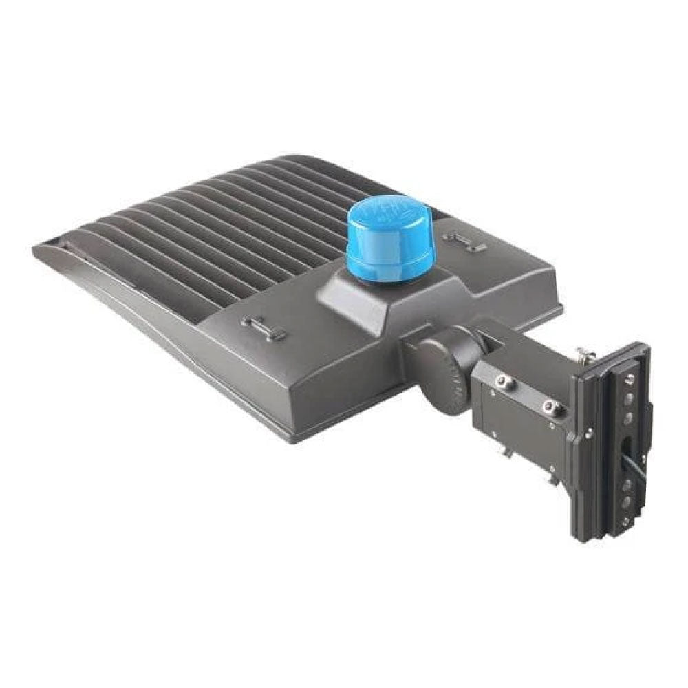 LED Pole Light with Dusk to Dawn Photocell, 300W/240W/200W Wattage Adjustable, 5700K, 133 LM/W, Universal Mount (Adjustable Slip Fitter + Wall Mount), Gray, IP65 Waterproof, AC120 - 277V, LED Parking Lot Lights - Outdoor Commercial Area Street Lighting - LEDMyPlace