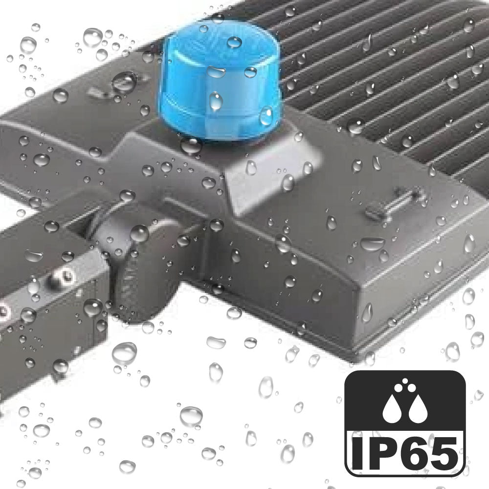 LED Pole Light with Dusk to Dawn Photocell, 300W/240W/200W Wattage Adjustable, 5700K, 133 LM/W, Universal Mount (Adjustable Slip Fitter + Wall Mount), Gray, IP65 Waterproof, AC120 - 277V, LED Parking Lot Lights - Outdoor Commercial Area Street Lighting - LEDMyPlace