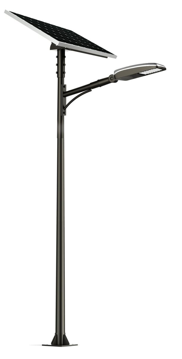 LED Solar Street Light Set 60W w/ 120W Solar Panel 6000K, 7,200LM, 120V - 277V, IP65, 57.2AH Battery Capacity, Solar Power LED Street Lighting - LEDMyPlace