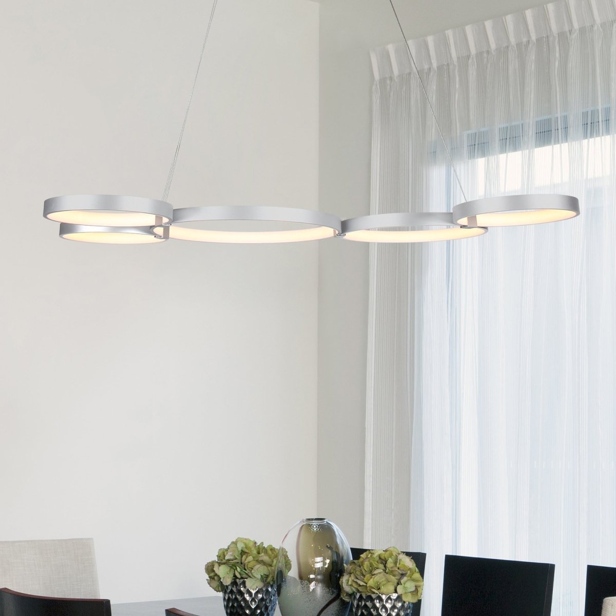 Circle LED Modern Chandelier Pendant Light Hanging Lamp Island Lights -  Dazuma, image size:1200x1200