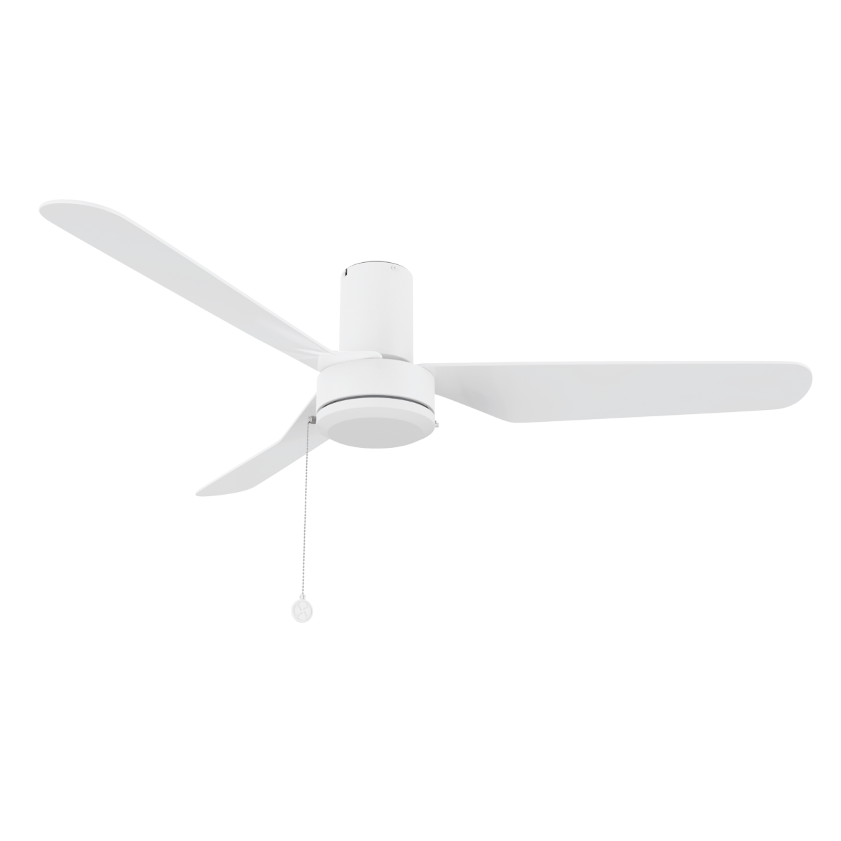 MORGAN 52 inch 3 - Blade Flash Mount Ceiling Fan with Pull Chain - LEDMyPlace