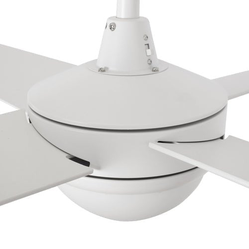 NEVA 52 inch 4 - Blade Best Smart Ceiling Fan with LED Light Kit & Best Smart Wall Switch - White/White - LEDMyPlace