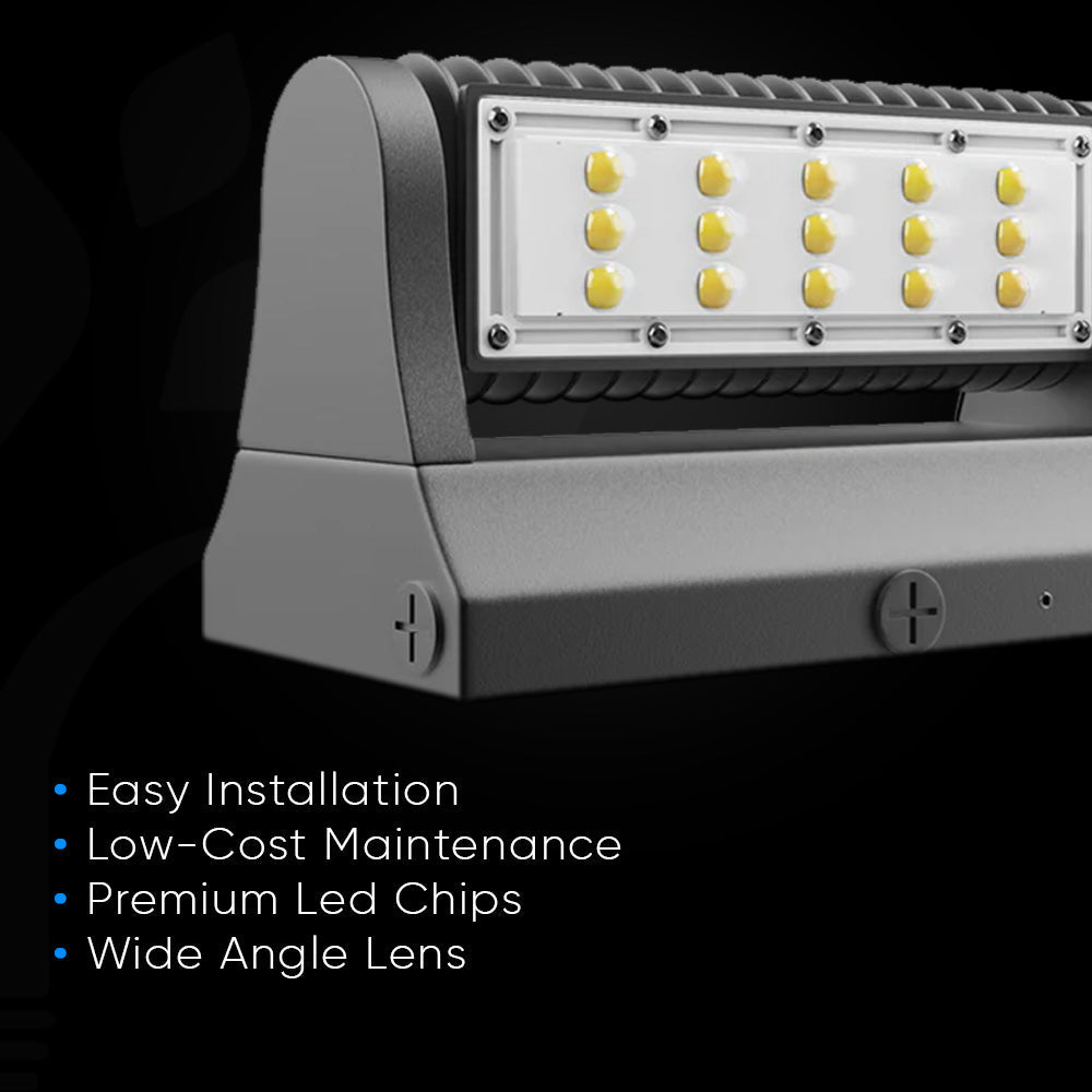 Outdoor Rotatable LED Wall Pack Light 40W 5700K 5400 Lumens, UL, DLC Listed, Bronze Finish, Waterproof Wall Light - LEDMyPlace