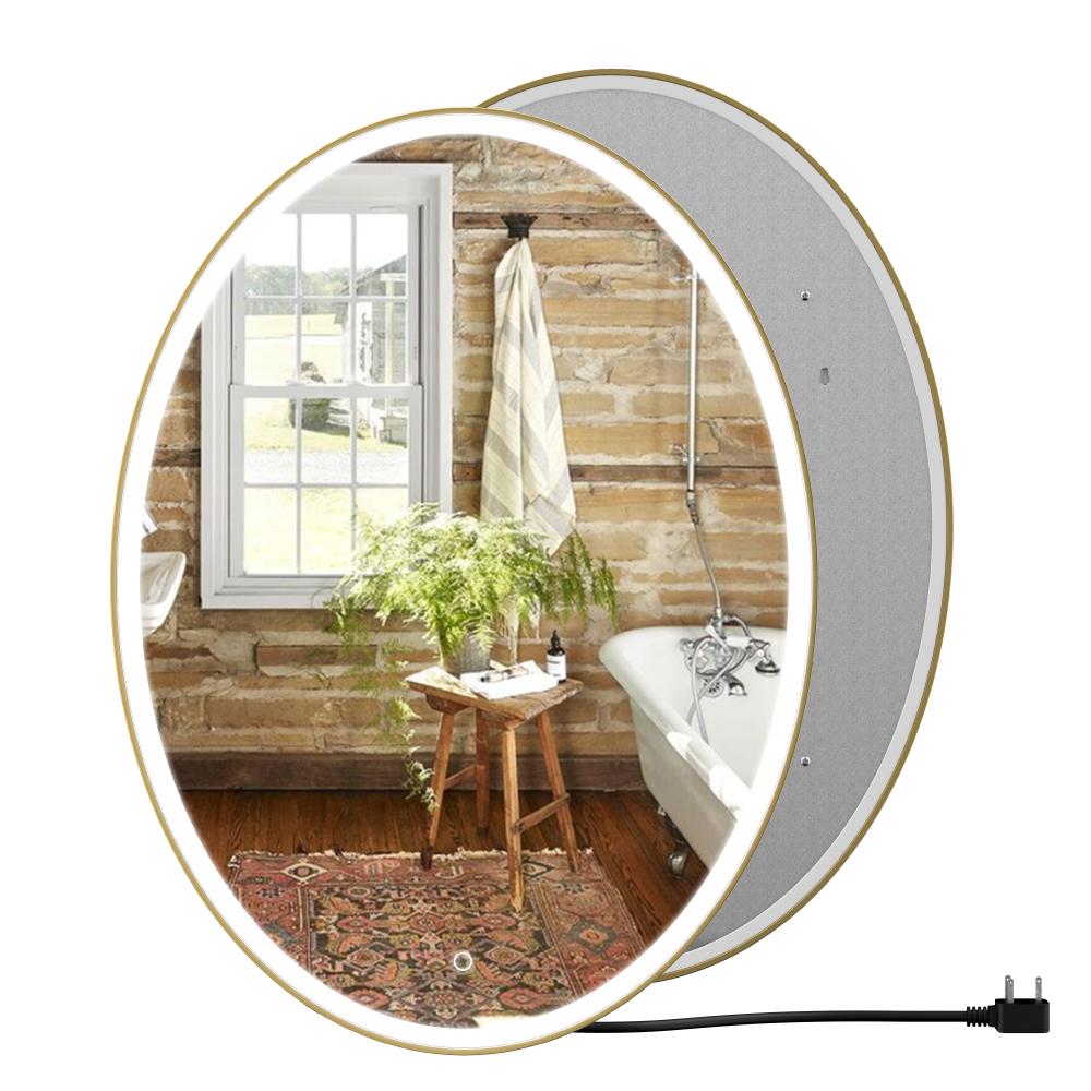 Oval LED Lighted Bathroom Vanity Mirror, Touch Switch, Anti - Fog Wall Mounted Makeup Mirror & CCT Remembrance, CRI 90+, LED Oval Mirror for Bathroom, Lunar Style - LEDMyPlace