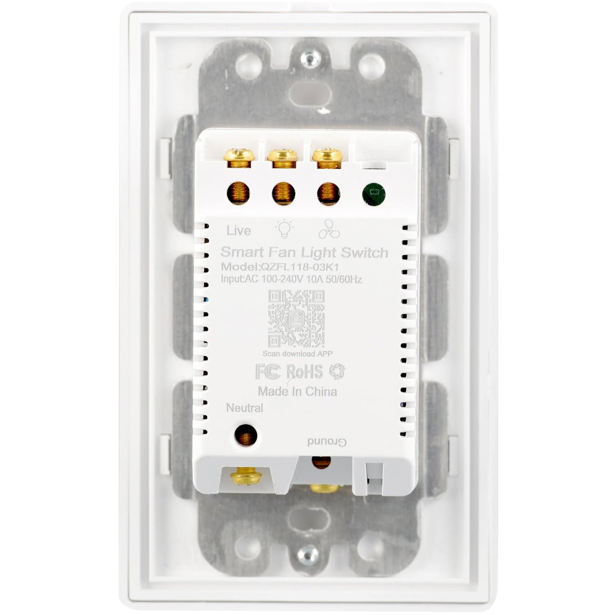 Pilot Best Smart Wall Switch For Ceiling Fans(1 - Gang), Google Assistant, and Siri Shortcuts, Works with Amazon Alexa - LEDMyPlace