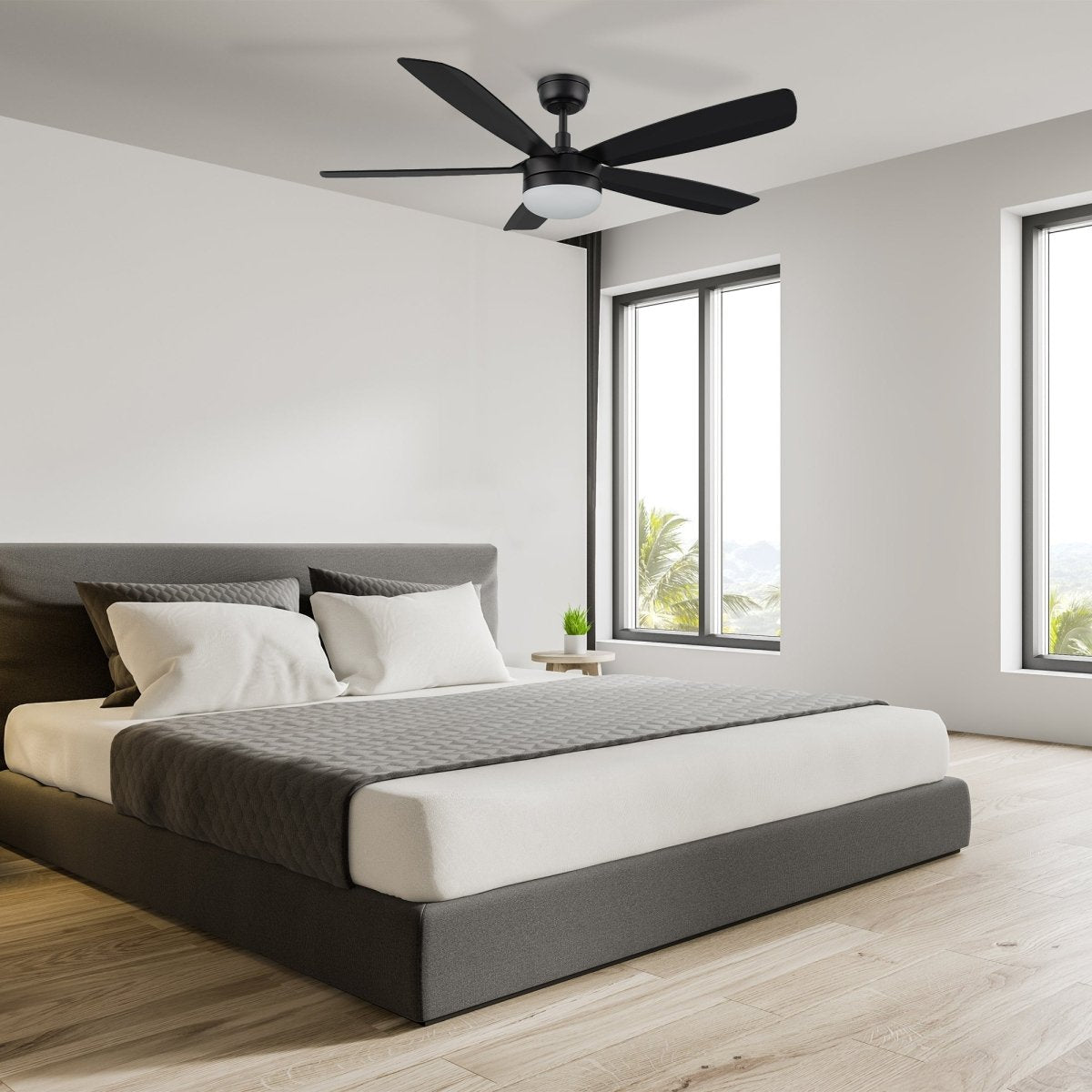VARA 52 inch 5 - Blade Ceiling Fan with LED Light & Remote - LEDMyPlace